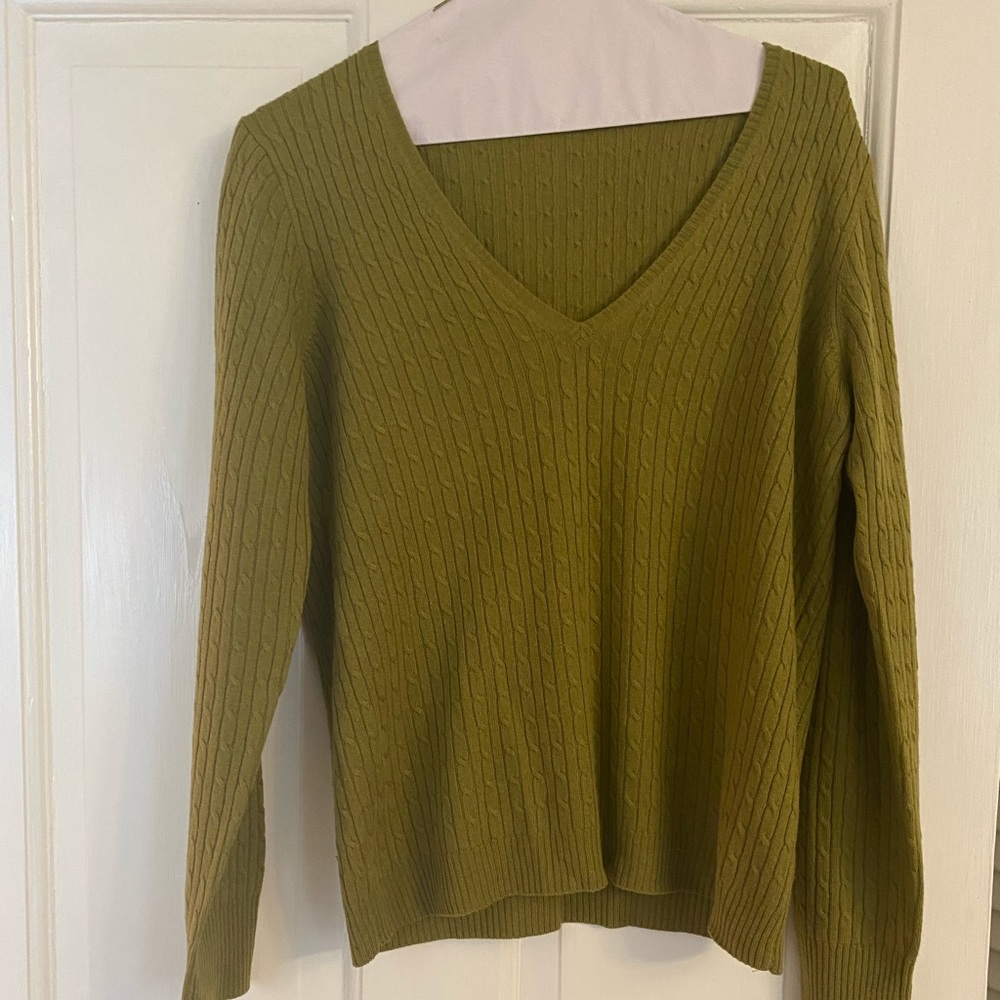 Olive J. Crew cable knit sweater